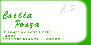 csilla posza business card